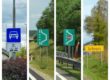 prometni znaki, hitra cesta, Cesta, določena za motorna vozila, e-vinjeta, 110 km/h, 90 km/h, naselje, sos, odstavna niša,